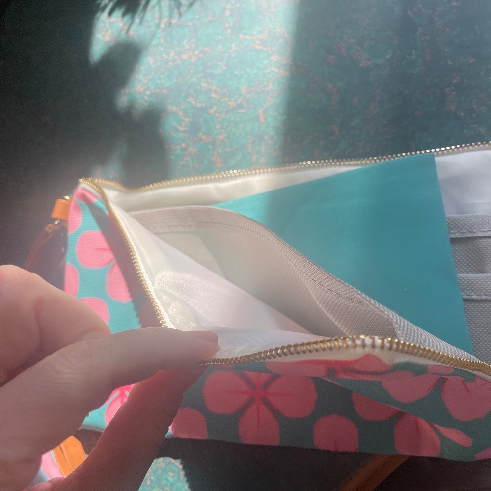 Pink/Teal Rume Pouch Set - Picture 3 of 6